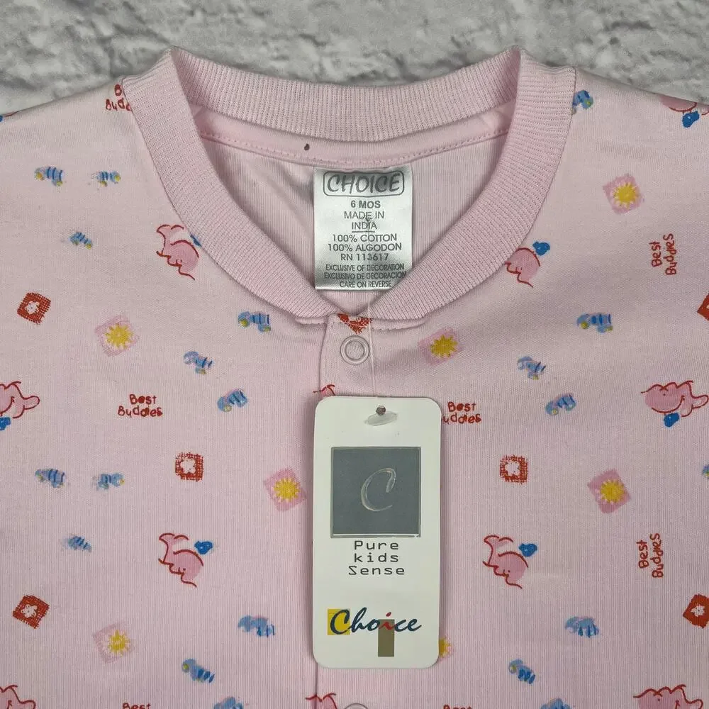 Choice Pure Kids Sense Pink Pajama Set Size 6 mo